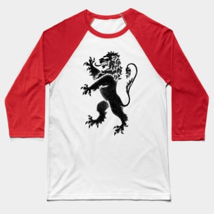 Lion Rampant - Regal Black Baseball T-Shirt